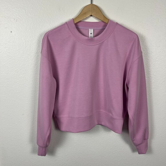 Lululemon | Perfectly Oversized Crop Crew Dahlia Mauve, size 2 - Picture 2 of 11